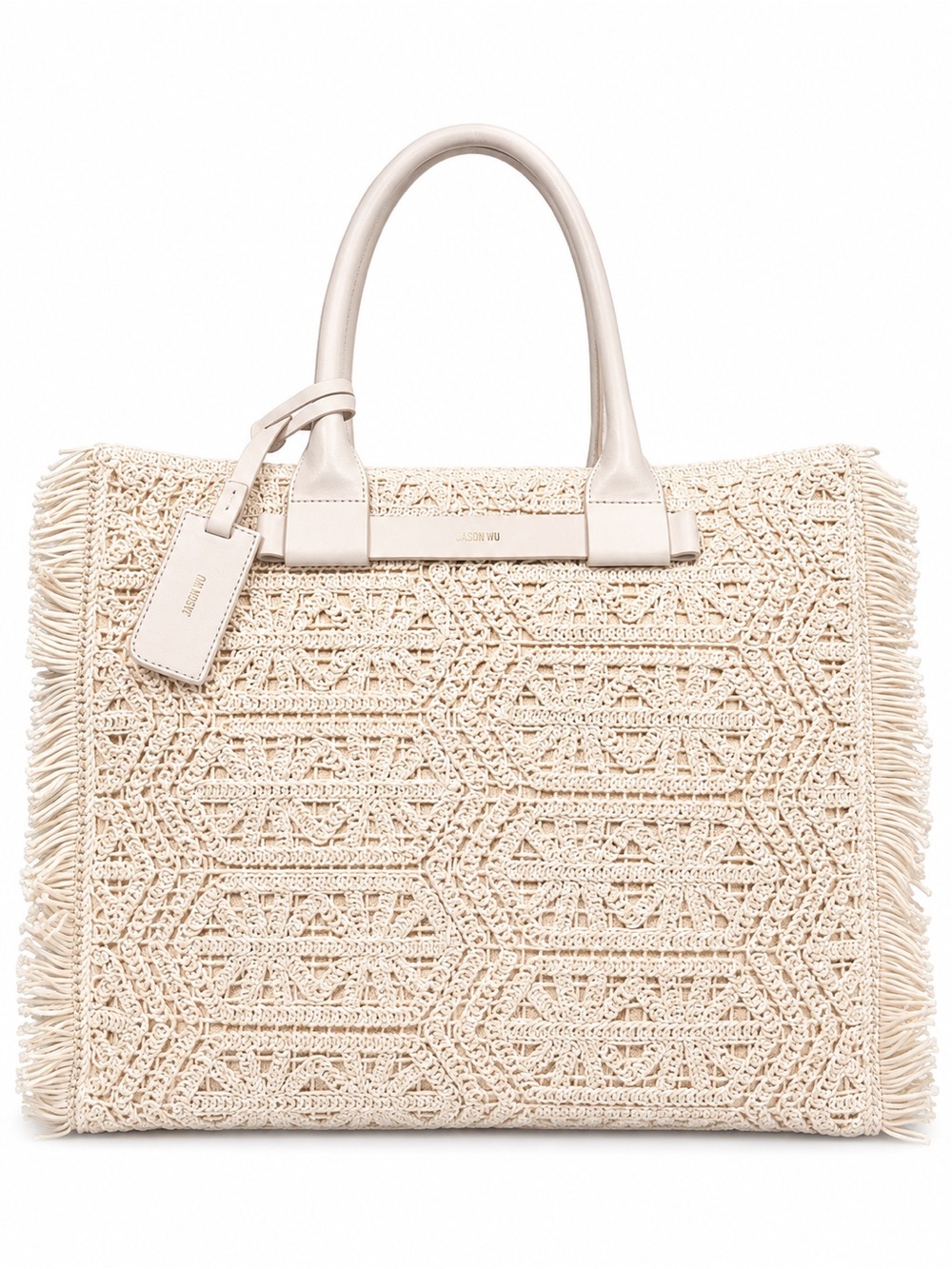 Jason Wu Olivia Ivory Crochet Fringe Large Tote Bag